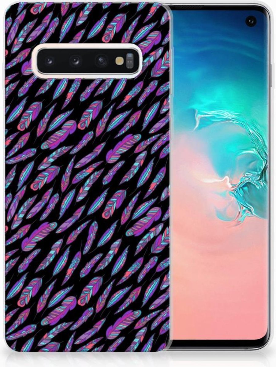 Samsung Galaxy S10 TPU bumper Feathers Color