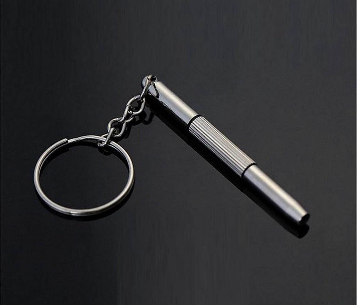 Schroevendraaier sleutelhanger - kruis en platte Schroevendraaier