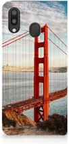 Geschikt voor Samsung Galaxy M20 Book Cover Golden Gate Bridge