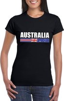 Zwart Australie supporter t-shirt voor dames 2XL