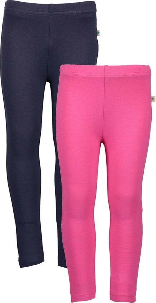 Blue Seven 2 pack BIO BASIC zomer Legging Blauw, Roze - Maat 110