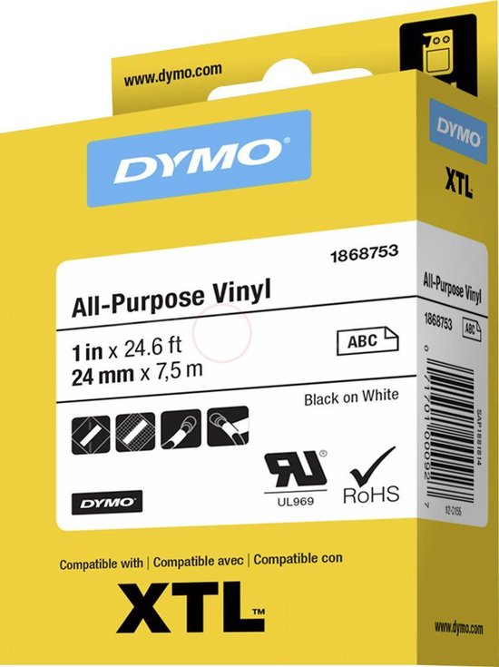 DYMO Étiquettes en vinyle multi-usages