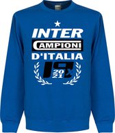Inter Milan Kampioens Sweater 2021 - Blauw - XL