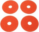 Verso Design - Onderzetter RINKI Coasters - Oranje wol vilt Ø 9.5 cm - 4 stuks