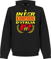 Inter Milan Kampioens Hoodie 2021 - Zwart - Kinderen - 92/98