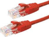 UTP CAT6 patchkabel / internetkabel 0,25 meter rood - 100% koper - netwerkkabel