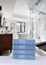 Luxe Handdoeken Set - Handdoek - Badtextiel - 50x100cm - 100% Zacht Katoen - Ice Blauw - 4 stuks