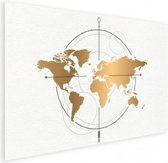 Wereldkaart Golden Compass - Poster 40x30