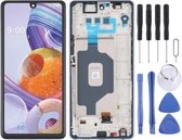 Lcd-scherm en digitizer volledige montage met frame voor LG Stylo 6 / K71 LMQ730TM LM-Q730TM LMQ730HA LM-Q730HA (blauw)