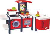 Paradiso Toys Speelkeuken Junior 141 X 68 Cm Rood/wit 29-delig