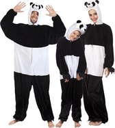 Boland Tienerkostuum Panda-onesie Pluche Zwart/wit