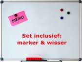 Whiteboard Set - Magnetisch - 60x90cm - Incl. marker, wisser en magneten
