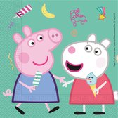 20 papieren Peppa Pig feest servetten
