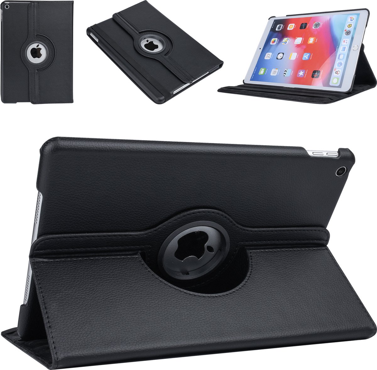 BixB iPad Air 3 2019 - A2152 - A2123 - A2154 Draaibaar Hoesje - zwart