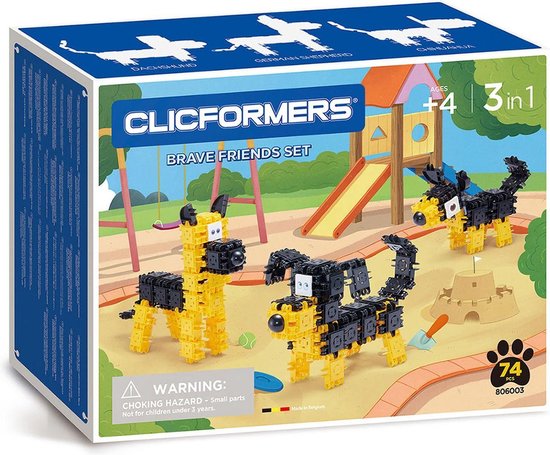 ToySets and Figures Clics ClicFormers Black & Yellow Friends 74Set