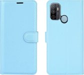 Mobigear Telefoonhoesje geschikt voor OPPO A53s Hoesje | Mobigear Classic Bookcase Portemonnee | Pasjeshouder voor 3 Pasjes | Telefoonhoesje voor Pinpas / OV Kaart / Rijbewijs - Blauw