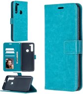 Portemonnee Book Case Hoesje Geschikt voor: Motorola Moto One Fusion Plus -  turquoise