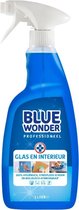 6x Blue Wonder Professionele Glas en Interieur Spray 1 liter
