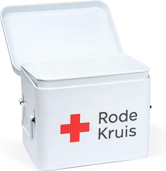 Uitwisseling Fondsen emmer Rode Kruis - EHBO-box - 'In en om het huis' - Eerste hulp kit: 82-delig |  bol.com