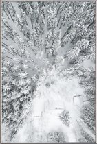 JUNIQE - Poster met kunststof lijst Calm Winter -20x30 /Grijs & Wit