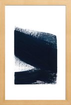 JUNIQE - Poster in houten lijst Minimal 3 -40x60 /Blauw & Wit