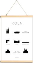 JUNIQE - Posterhanger Köln -20x30 /Wit & Zwart