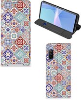 Etui pour téléphone portable Sony Xperia 10 III Etui livre avec photo carrelages couleur