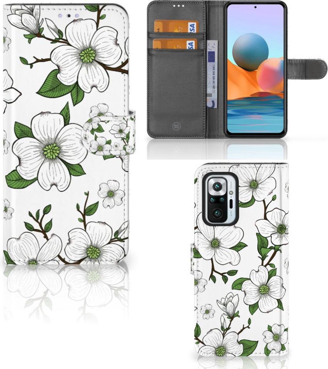 Xiaomi Redmi Note 10 Pro Hoesje Dogwood Flowers