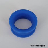 14 mm Double-flared silicone blauwe tunnel
