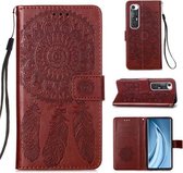 Voor Xiaomi Mi 10S Dream Catcher Horizontale flip lederen tas afdrukken met houder & kaartsleuven & portemonnee & lanyard (rood)