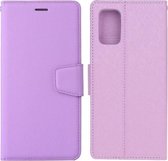 Voor Xiaomi Redmi Note 10 Pro / Note 10 Pro Max Zijde Textuur Horizontale Flip Leren Case met Houder & Kaartsleuven & Portemonnee & Fotolijst (Paars)