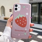 TPU-patroon beschermhoes voor iPhone 12 Pro Max (aardbei)