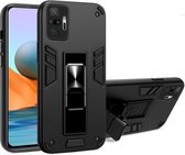 Voor Samsung Galaxy S21 5G 2 in 1 PC + TPU schokbestendige beschermhoes met onzichtbare houder (zwart)