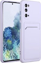 Voor Samsung Galaxy S20 kaartsleuf ontwerp schokbestendig TPU beschermhoes (paars)
