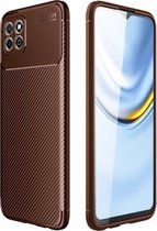 For Honor Play 20 Carbon Fiber Texture Shockproof TPU Case (Bruin)