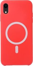 Nano siliconen volledige dekking schokbestendig Magsafe-hoesje voor iPhone XR (rood)