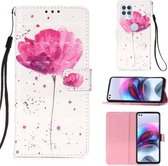 Voor Motorola Moto G100 / Edge S 3D Schilderen Horizontale Flip Leren Case met Houder & Kaartsleuf & Portemonnee & Lanyard (Bloem)