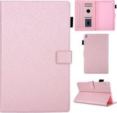 Haar zijdeachtige textuur effen kleur horizontale flip lederen tas met houder & kaartsleuven & fotolijst & antislipstrip voor Amazon Kindle Fire HD8 2016/2017/2018 (roségoud)