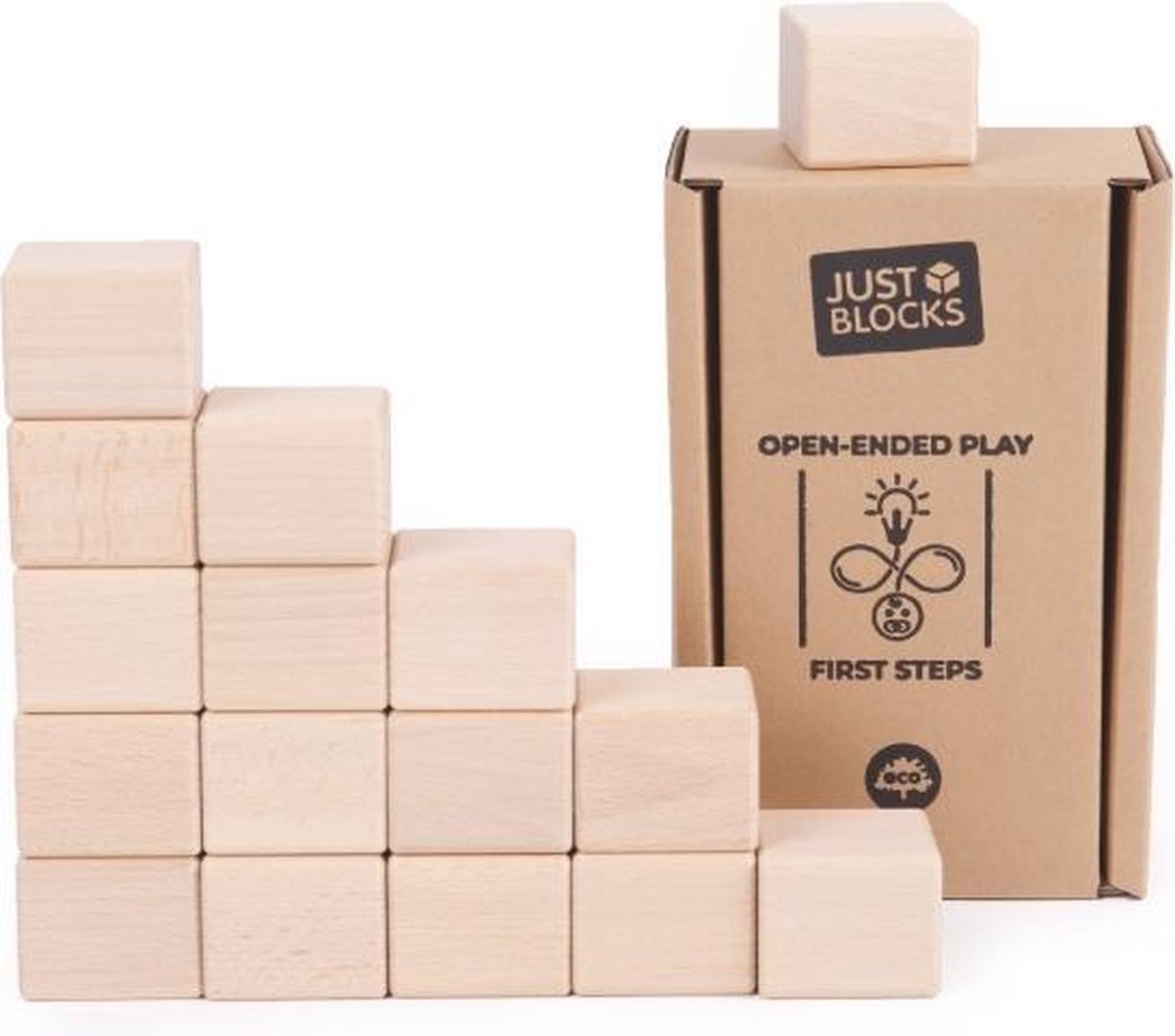 Just Blocks Houten Blokken BABY PACK 16 stuks