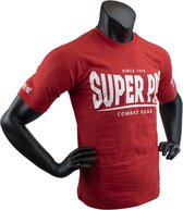 Super Pro T-Shirt S.P. Logo Rood/Wit Extra Small