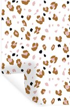 Sticker Muursticker Imprimé animal Safari - Imprimé léopard rose - 40x60 cm - film autocollant - sticker mural repositionnable