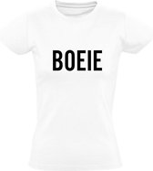 Boeie Dames t-shirt | boeiend | hans teeuwen | schijt aan | fuck it | Wit