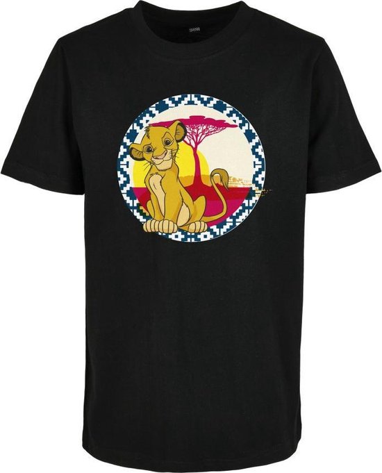 Disney The Lion King - Simba Image Kinder T-shirt - Kids 158 - Zwart