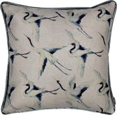 Raaf sierkussen Blue bird blauw 50x50 cm