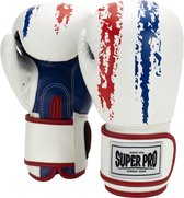 Super Pro Combat Gear Talent (kick)bokshandschoenen Rood/Wit/Blauw 10oz