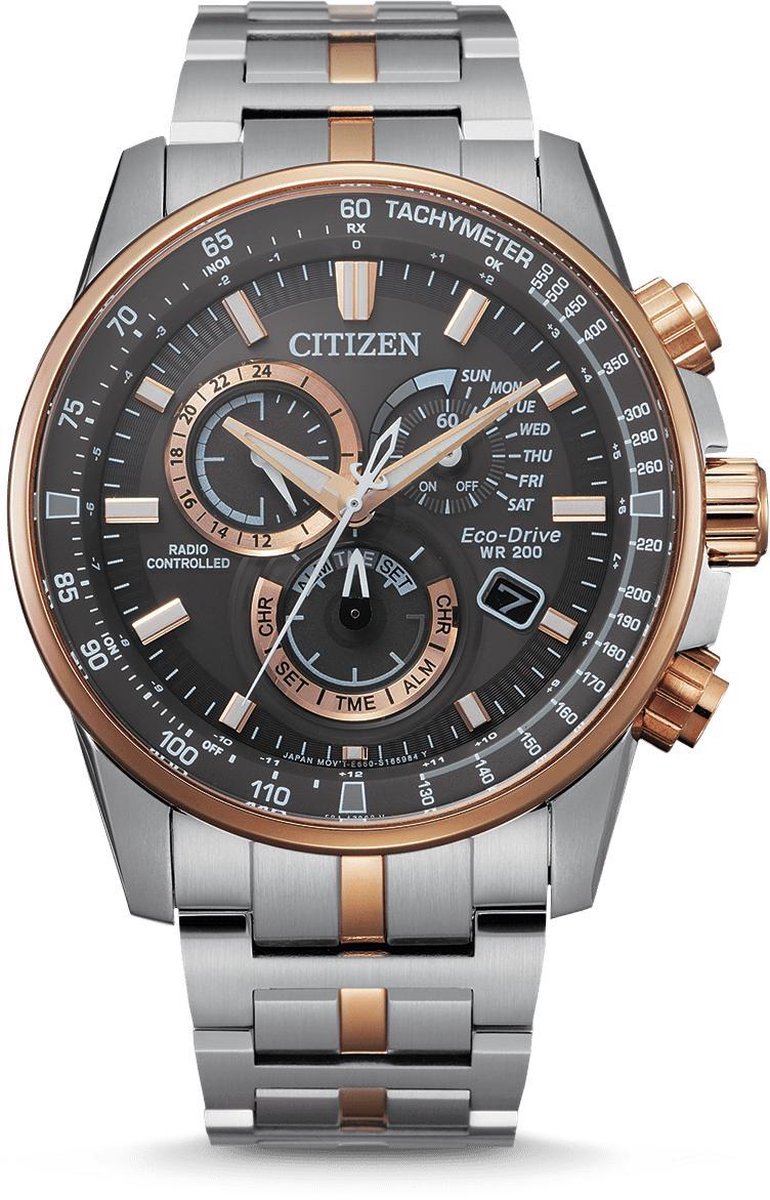 Citizen PCAT Horloge - Citizen heren horloge - Bicolor Rosé - diameter 42.5 mm - roestvrij staal