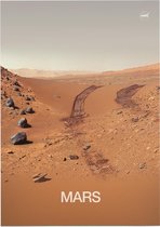 NASA's Curiosity Mars Rover look back at dune, NASA Science - Foto op Forex - 30 x 40 cm