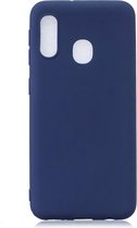 Mobigear Color TPU Backcover Hoesje - Geschikt voor Samsung Galaxy A20e - Blauw