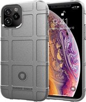 Apple iPhone 11 Hoesje - Mobigear - Rugged Shield Serie - TPU Backcover - Grijs - Hoesje Geschikt Voor Apple iPhone 11