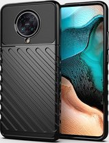 POCO F2 Pro Hoesje - Mobigear - Groove Serie - TPU Backcover - Zwart - Hoesje Geschikt Voor POCO F2 Pro